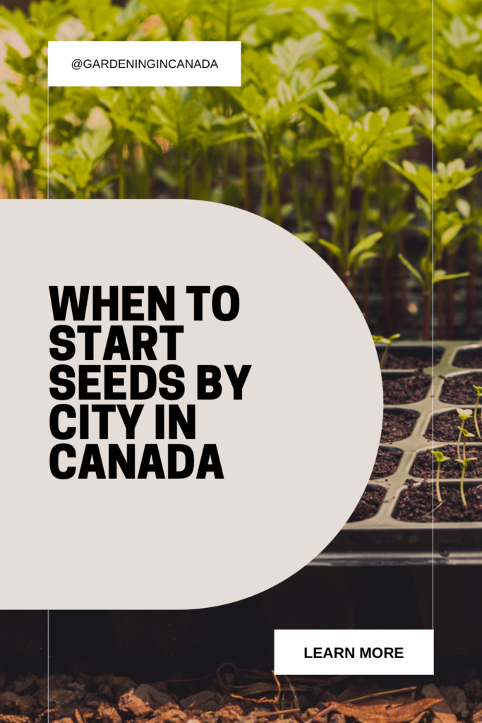 When To Start Seeds By City In Canada